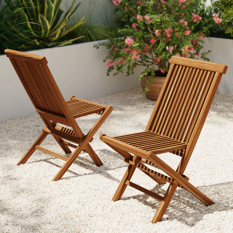 set of folding garden chairs