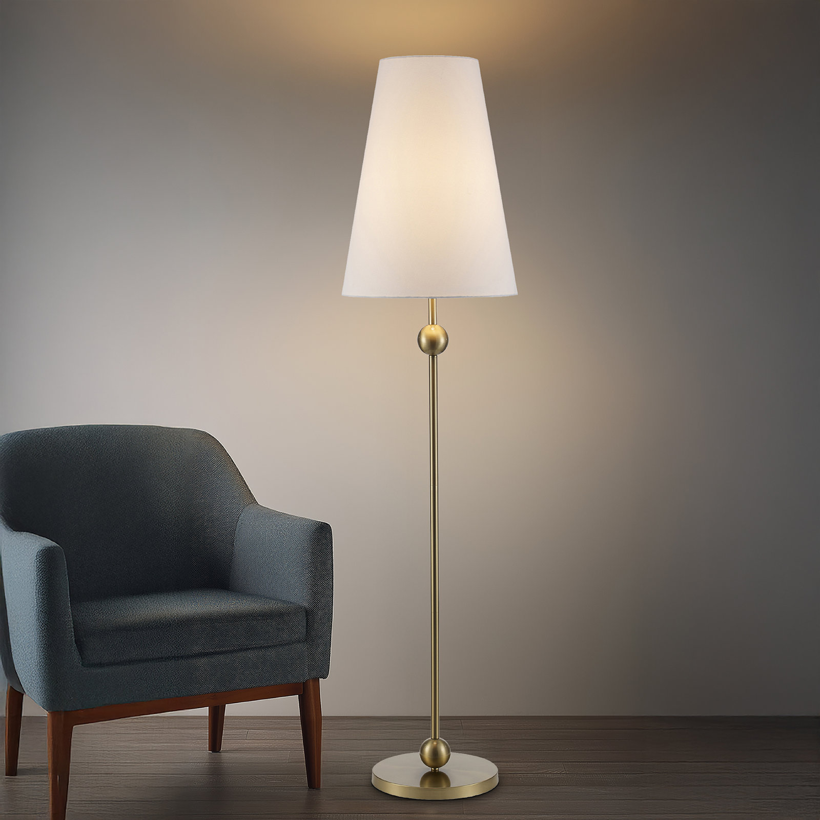 Ibis 63" Dimmable Floor Lamp, Black