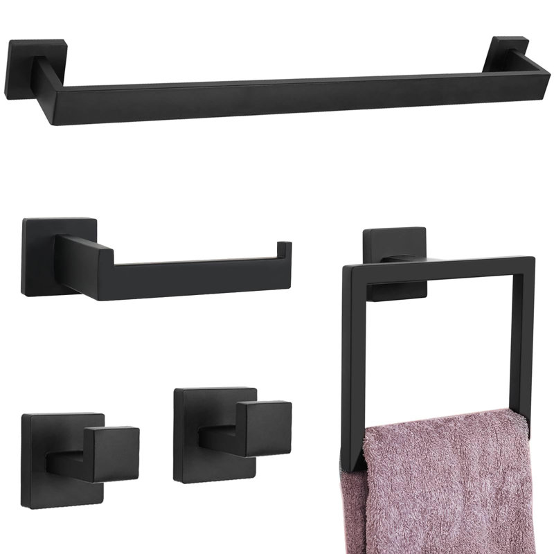 Ensemble de salle de bain 5 pièces, Nickel brossé
