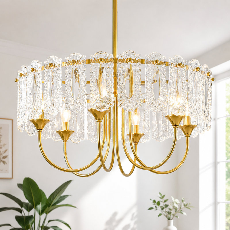 Lustre tambour 24 po 6 lumières