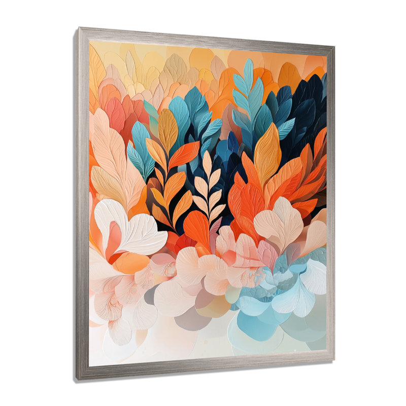 Katy - impressions sur toile abstraites, Impression d'un seul cadre photo, Argent argent, 20" H x 12" W