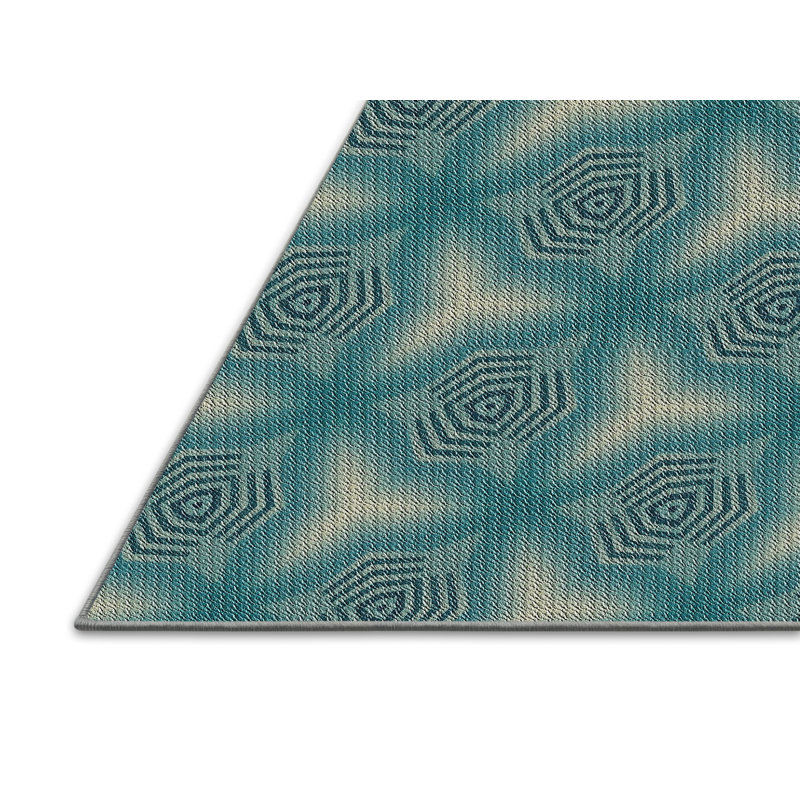 Tapis gris/beige à motifs, Rectangle 6 pi x 9 pi