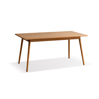 62.99" Burlywood Rectangular Solid Wood Dining Table
