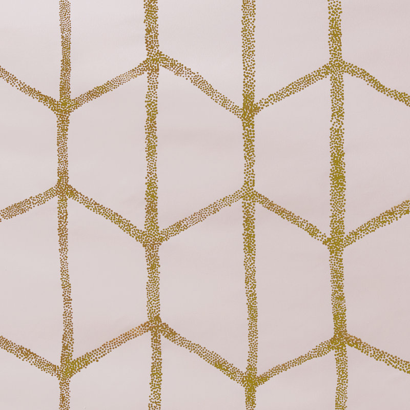 Blush and Gold Ground Length Blackout Cotton Polyester Window Panel