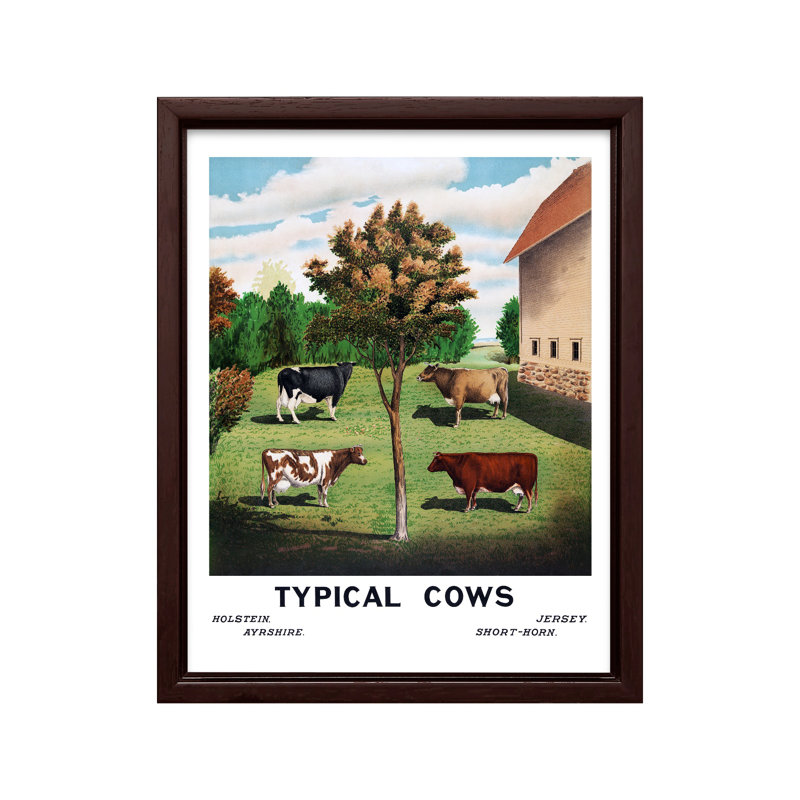 Vaches typiques, Sans cadre, Canevas, H 11 po x l 14 po