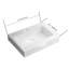 Lavabo intégré à surface solide SANS drain et robinet, couleur blanc brillant