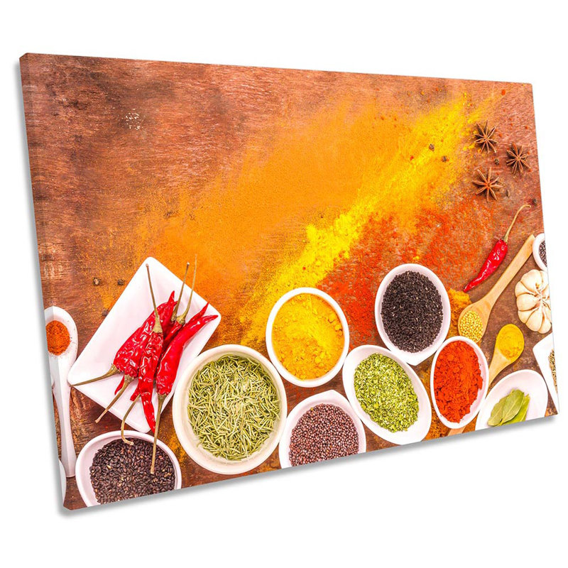 Mixed Spices Kitchen - Wrapped Canvas Print, 61cm H x 91.4cm W x 4cm D