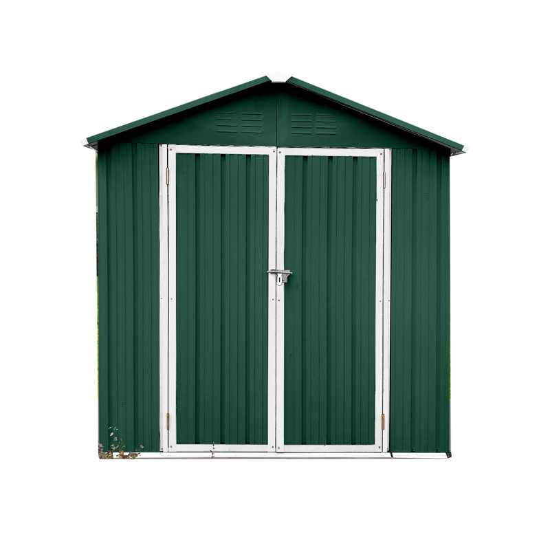 Remise de rangement en métal l 6 pi x P 4 pi, Vert