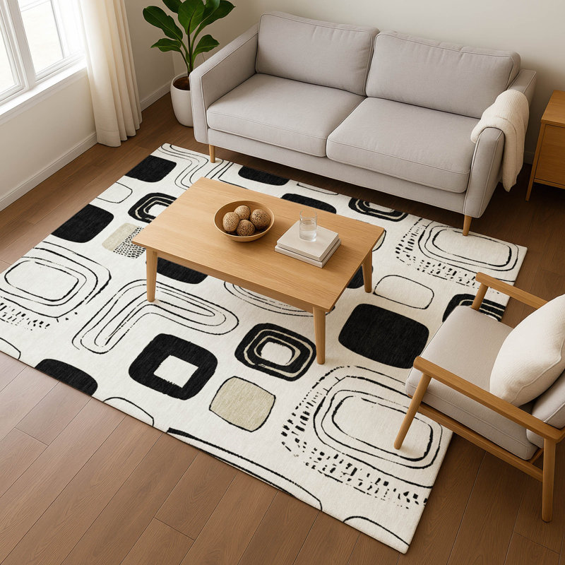 Premium Machine Washable Slesnick AMF1670 Geometric Rug, Rectangle 9' x 12'