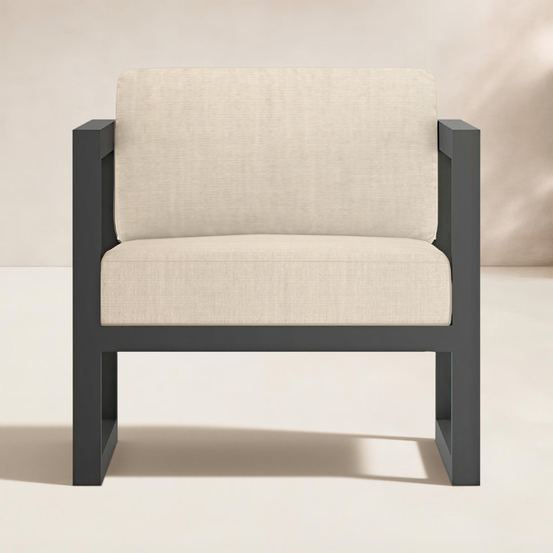 Avion Outdoor Lounge Chair, Cast Silver Sunbrella®, Slate
