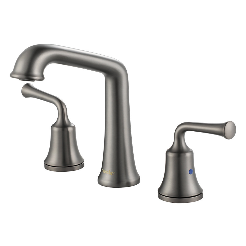Widespread 2-handle Bathroom Faucet with Drain Assembly NEWATER 
