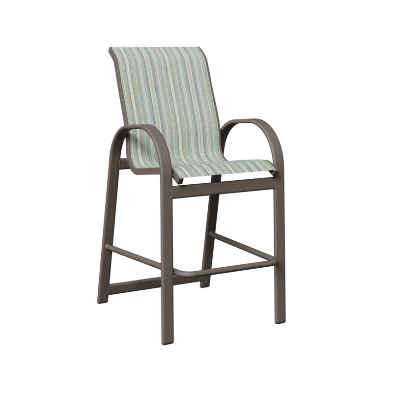Chaise de bar Cazares Graphite, Spa à rayures Windsor, Graphite