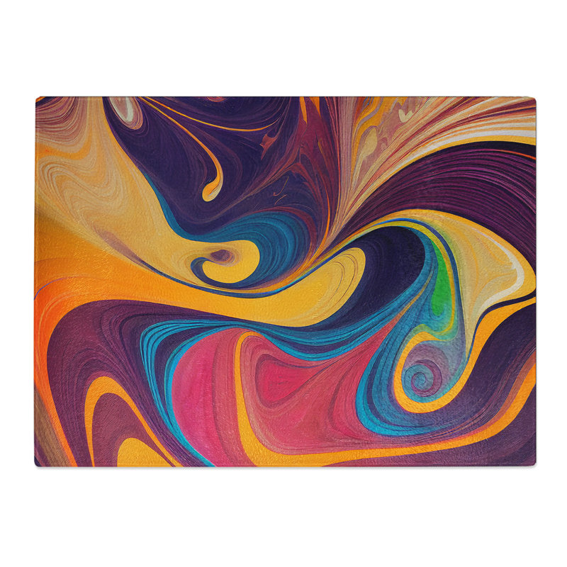 Marble Abstract Art Vol.2  Glass Chopping Board