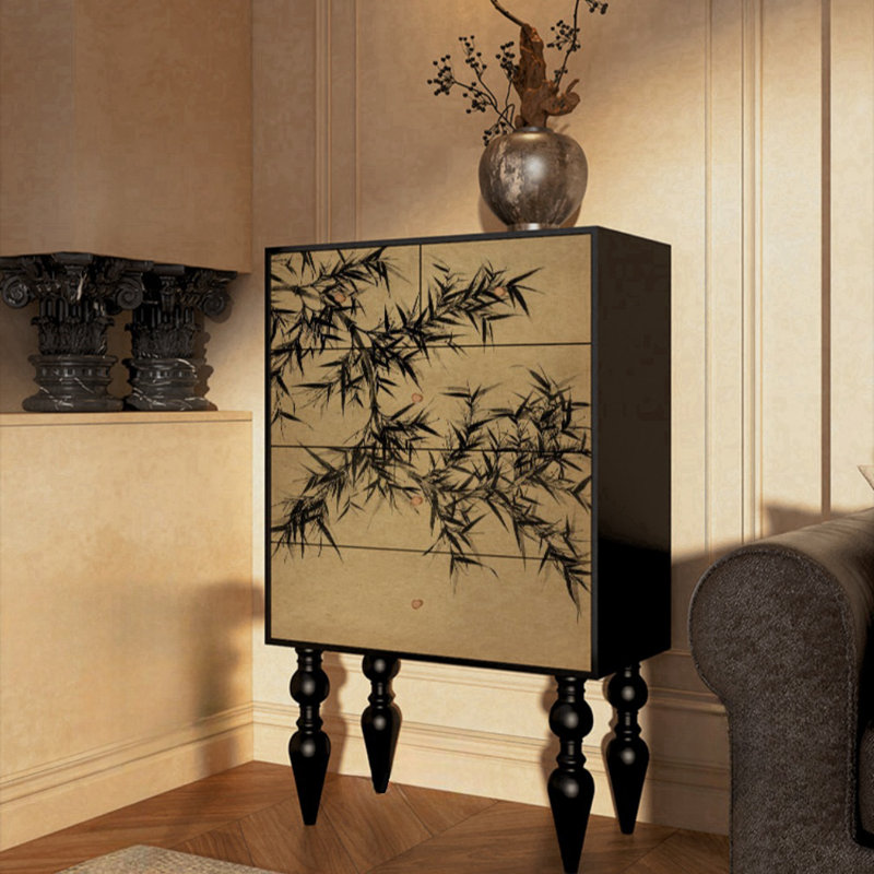 Commode d'appoint en bois massif Retro Simple