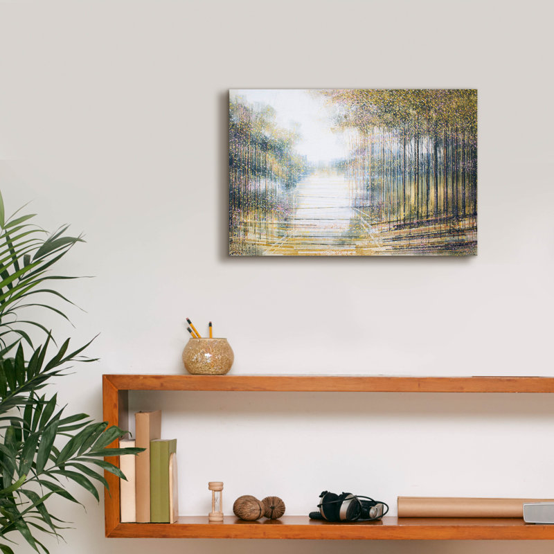 "Millers Pines" Trees In Hazy Af après-midi "par Marc Todd, art mural sur toile, H 12 po x l 18 po