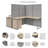 Bush Business Furniture Easy Office 60W 2 Person L Shaped Cubicle Desk with Drawers and 66H Panels - Reversible-115664228