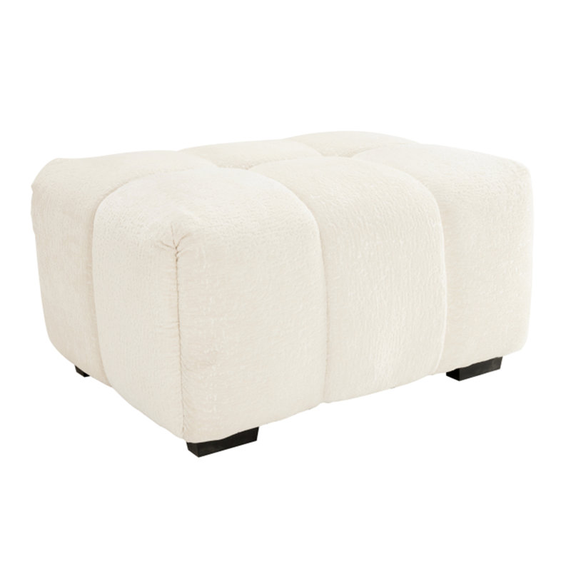 33 Sofas Chenille - Armless Seat And Ottoman, White