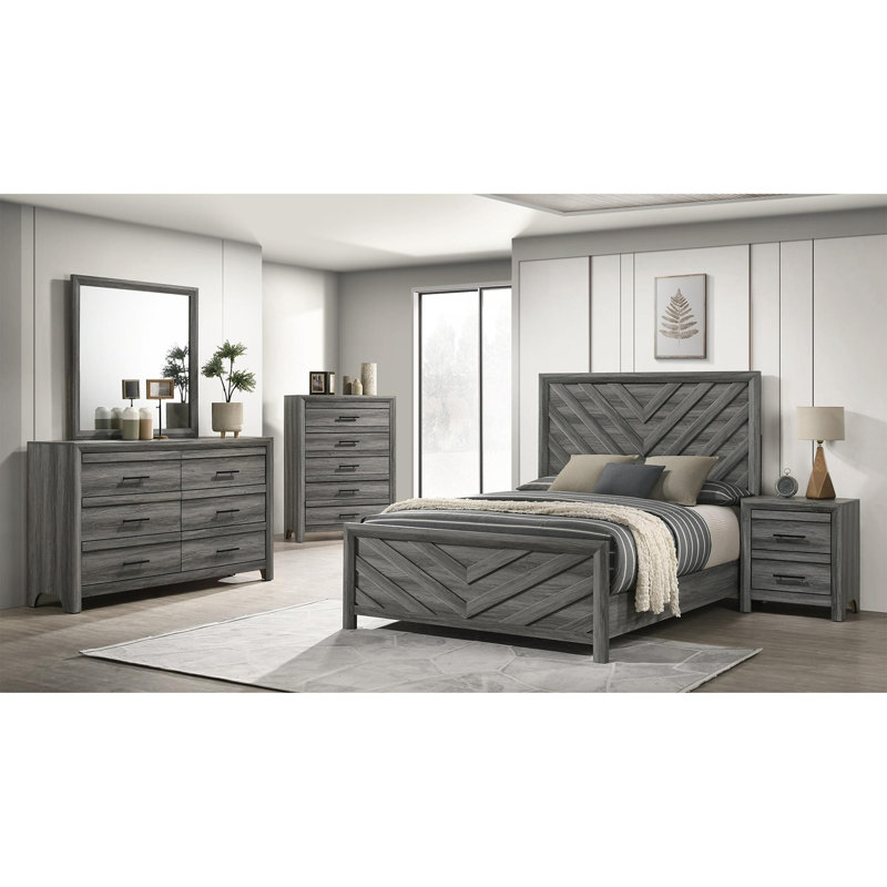 Lit de style moderne en bois, Double