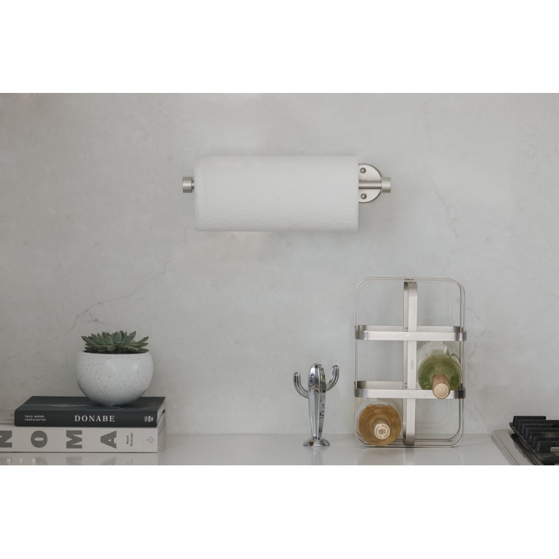 Nickel Wall Mounted Metal Paper Towel Holder