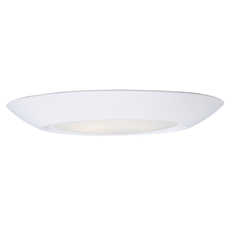 Plafonnier encastré à DEL 1 lumière 7,5 po Lospalmos, Blanc, H 1,25 po x l 6 po x P 6 po, l 13,5