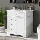 Bathroom Vanity with One Tip-out Drawer