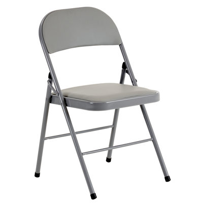 10 pièces élégantes chaises pliantes en acier pour convention et exposition, gris