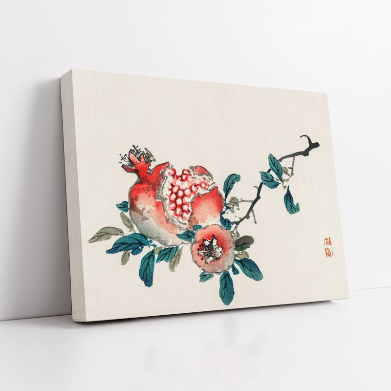 Pomegranate by Kōno Bairei - Wrapped Canvas Print, 30.50cm H x 40.60cm W x 3.8cm D