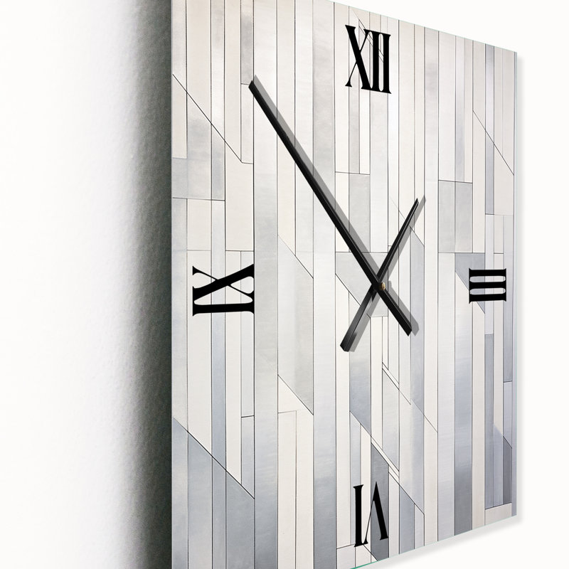Horloge murale gris et blanc, Médium