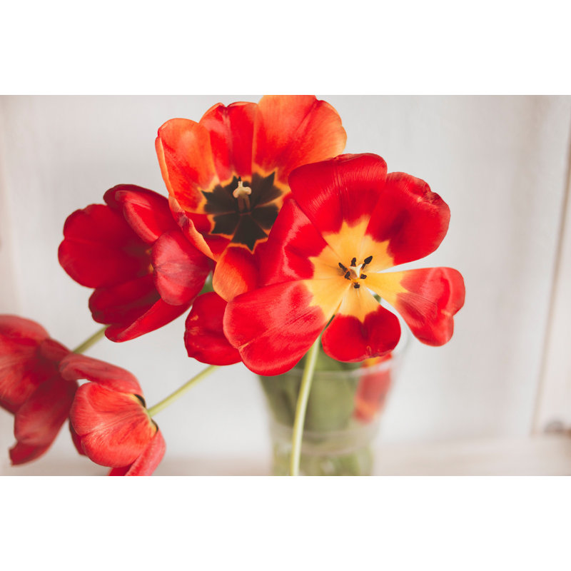 Fleur rouge, L 39,5 po x H 28 po x P 1,25 po