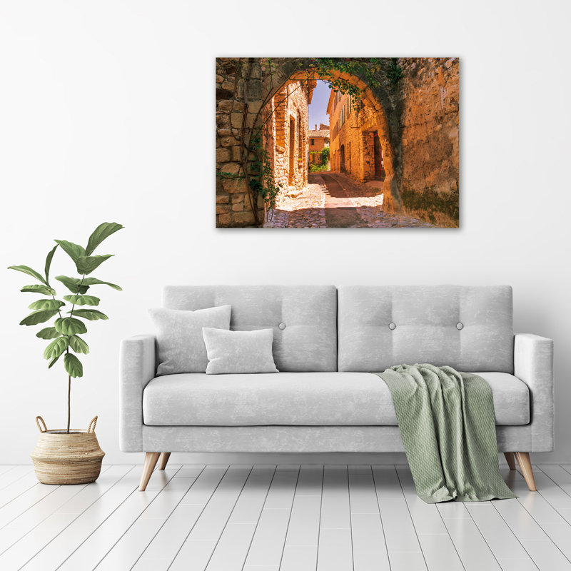 A Charming Street - Wrapped Canvas Print