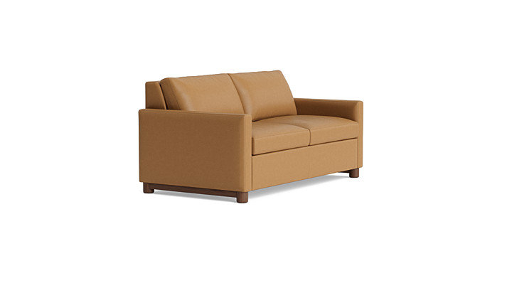 Reve Leather Sofa Bed (71"), Leather - Butterscotch