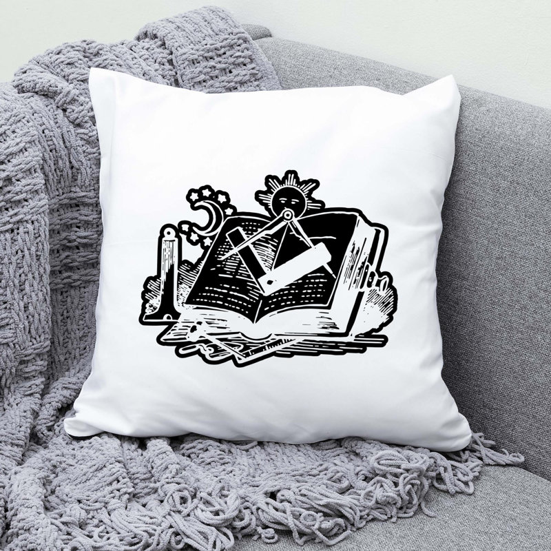 Nautical Sea Life_96 - Coussin décoratif en polyester, H 16 po x l 16 po