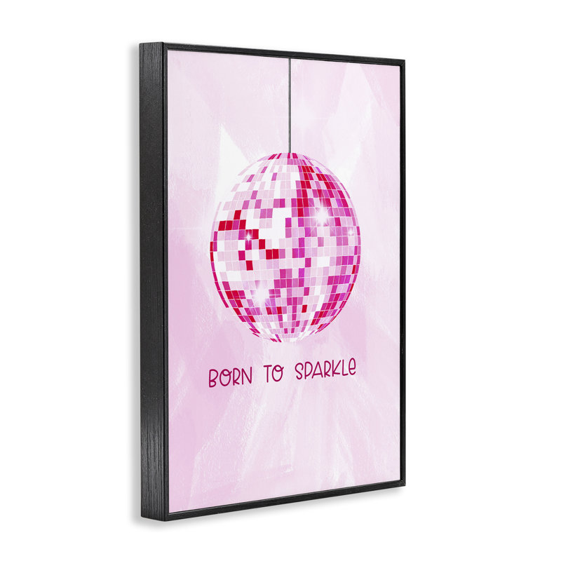 «Born To Sparkle Disco», estampe numérique par JJ Design House, LLC., Giclée encadrée noir minuit, H 24 po x l 16 po