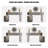 Premium Sintered Stone Tabletop Desk with Storage Cabinet
