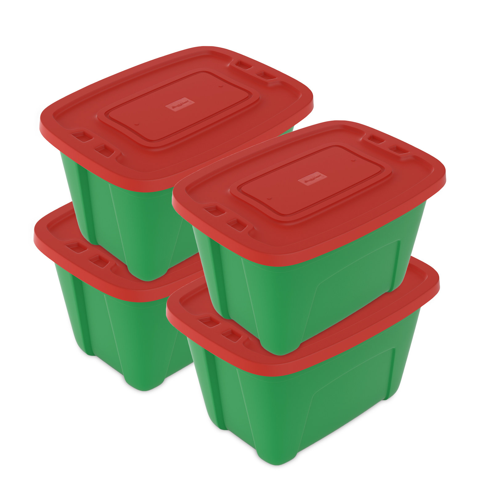 Rebrilliant 72 qt Plastic Storage Bin Set