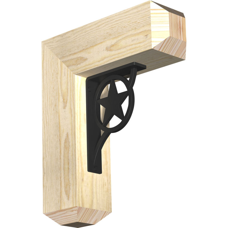 Support simple Ironcrest de 4 po Austin, H 16 po x P 13 1/2 po, Sapin de Douglas l 3 1/2 po x T 4 po (lisse)