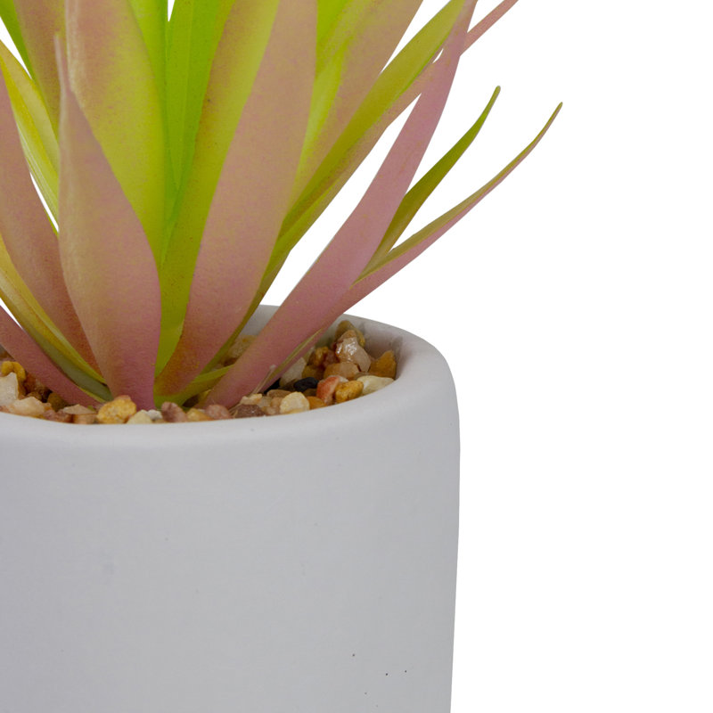 Herbe artificielle verte 6,5 "dans un pot blanc
