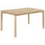 Table de salle à manger rectangulaire blanche en bois d'hévéa blanc, 59 po, pour salle de bain intime, 4 places, point focal moderne
