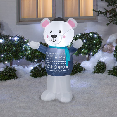 Ours polaire de Noël Hanoukka gonflable