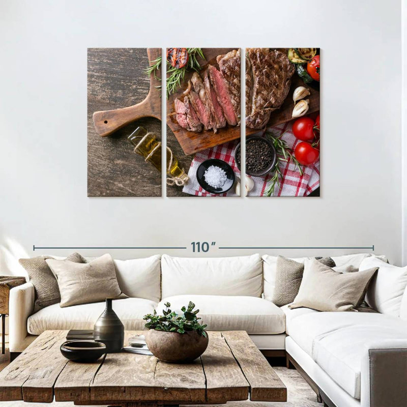 Yarlin Sliced Beef Steak, 48" H x 74" W