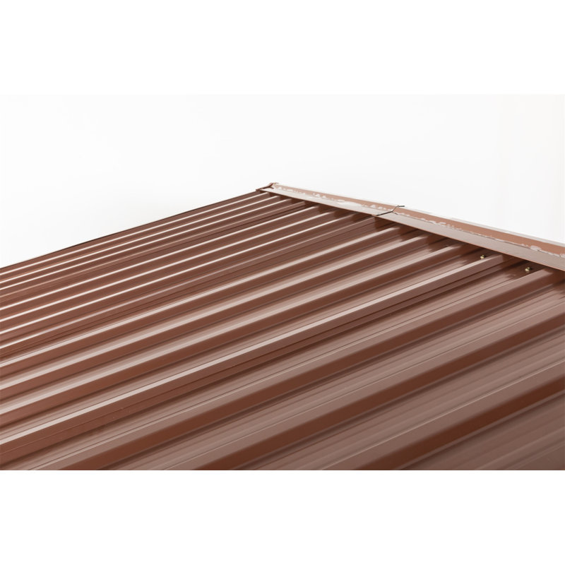 Remise de rangement extérieure en métal 6 pi x 6 pi avec base en métal, avec fenêtre