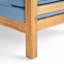 Ensemble de 2 fauteuils club de style Mid-Century Modern - Bois, Bleu noyer