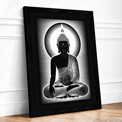 Buddha in Meditation Japandi - Framed Print