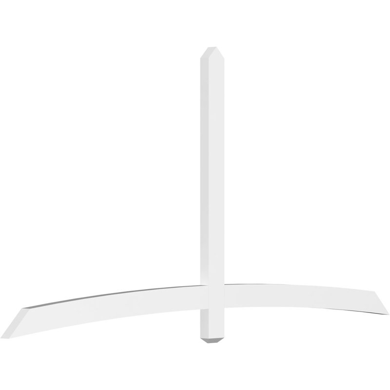 Bellingham Signature Urethane Gable Bracket, Primed Tan, 96"W x 48"H, 2"D x 6"F