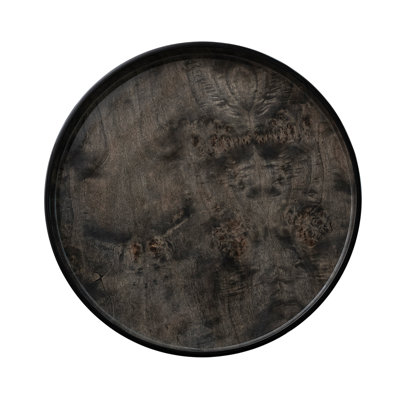 Reclaimed Wood Burl Veneer Lazy Susan