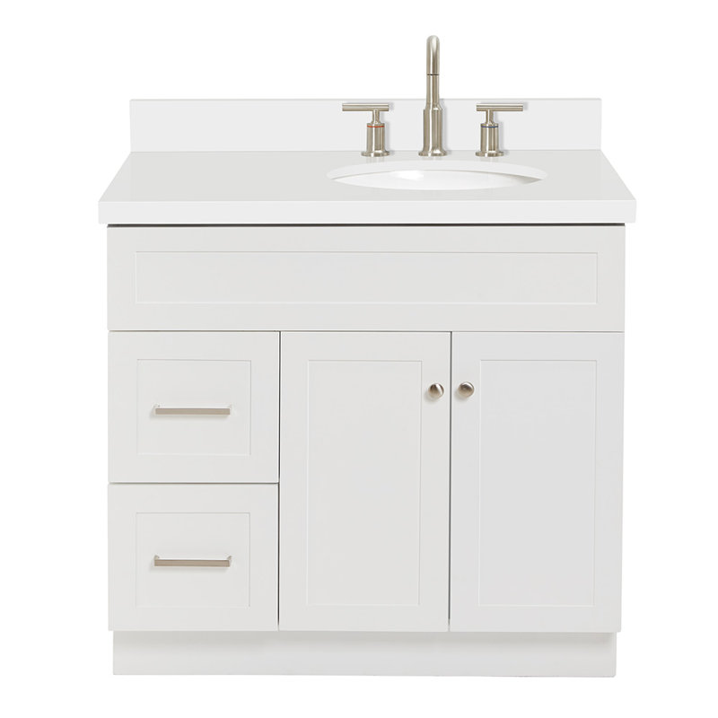 Ensemble de meuble-lavabo simple 37 po Abell, Blanc