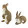 2 Piece Bashful and Hopper Bunny Statue Set