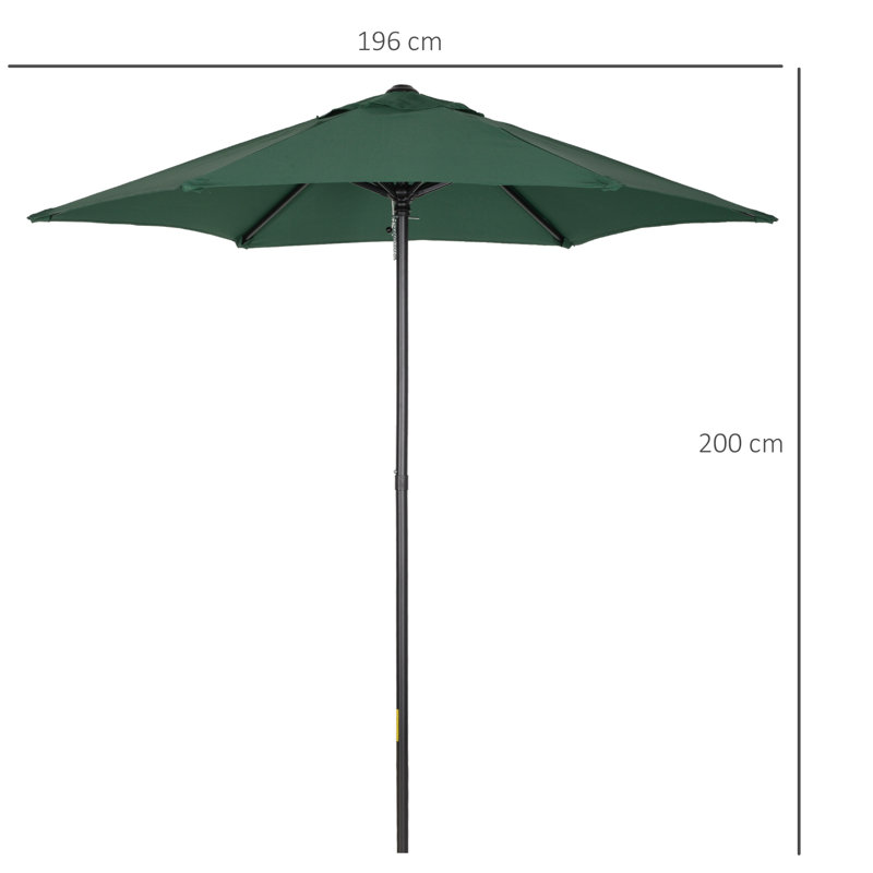 McKenney 196cm Market Parasol, Green