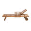 Attar 200 cm Long Reclining Acacia Single Chaise with Cushions and with Table