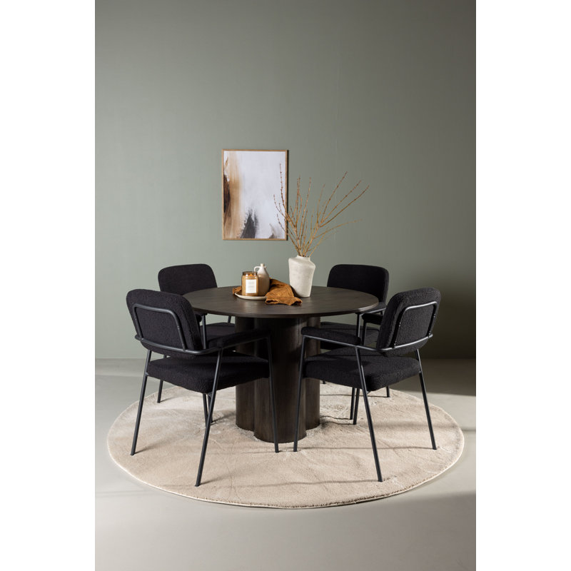 Macksville 4 - Person Dining Set, Brown